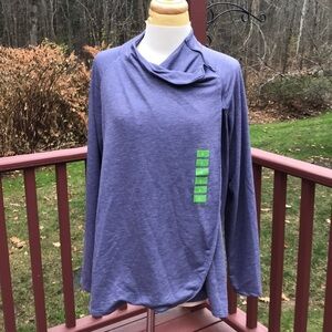 NWT! Copper fit large purple Dusk wrap top.